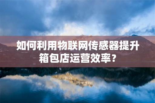 如何利用物联网传感器提升箱包店运营效率？
