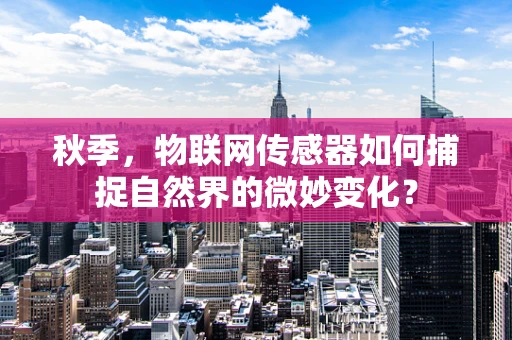 秋季，物联网传感器如何捕捉自然界的微妙变化？