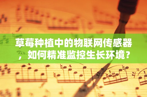 草莓种植中的物联网传感器，如何精准监控生长环境？
