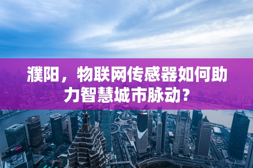 濮阳，物联网传感器如何助力智慧城市脉动？