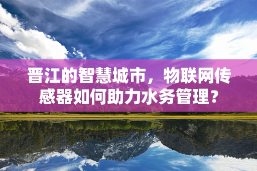 晋江的智慧城市，物联网传感器如何助力水务管理？