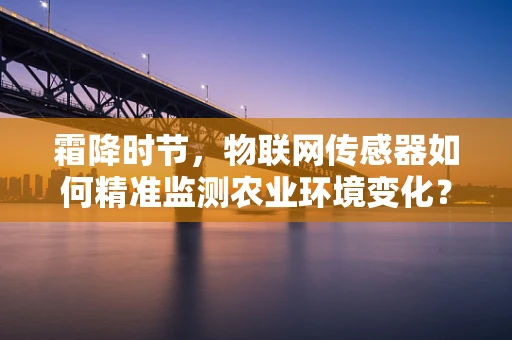 霜降时节，物联网传感器如何精准监测农业环境变化？