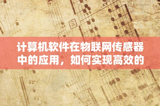 计算机软件在物联网传感器中的应用，如何实现高效的数据处理与传输？