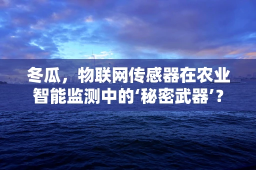 冬瓜，物联网传感器在农业智能监测中的‘秘密武器’？