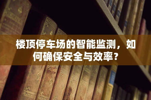 楼顶停车场的智能监测，如何确保安全与效率？