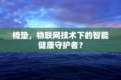 椅垫，物联网技术下的智能健康守护者？