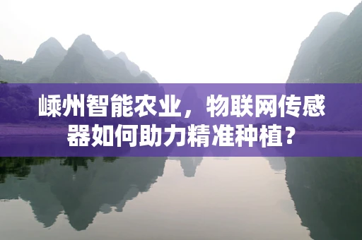 嵊州智能农业，物联网传感器如何助力精准种植？