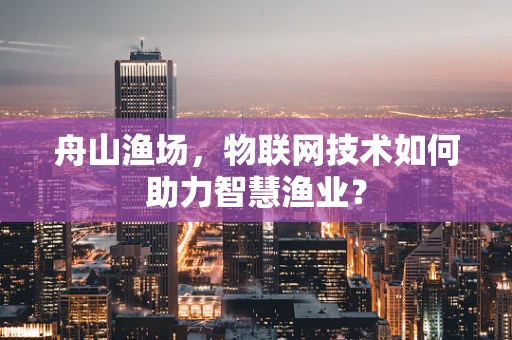 舟山渔场，物联网技术如何助力智慧渔业？