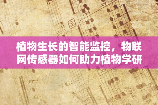 植物生长的智能监控，物联网传感器如何助力植物学研究？