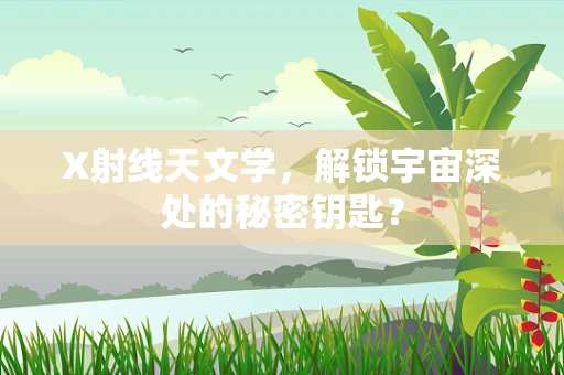 X射线天文学，解锁宇宙深处的秘密钥匙？