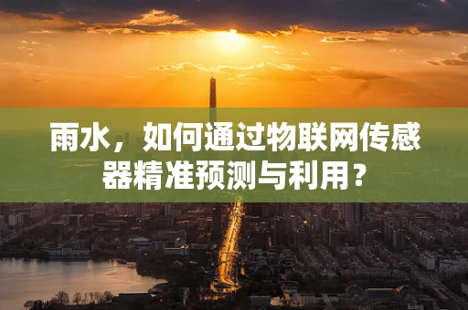 雨水，如何通过物联网传感器精准预测与利用？