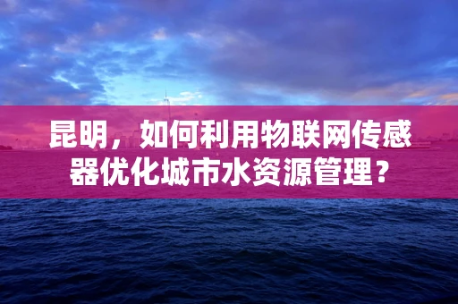 昆明，如何利用物联网传感器优化城市水资源管理？