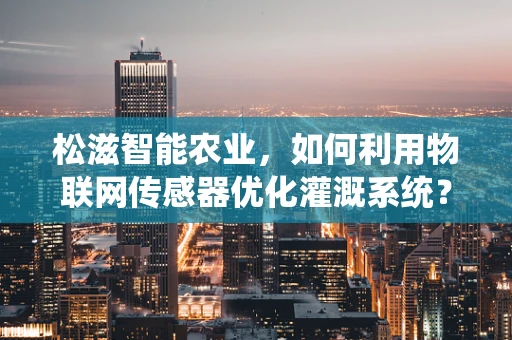 松滋智能农业，如何利用物联网传感器优化灌溉系统？