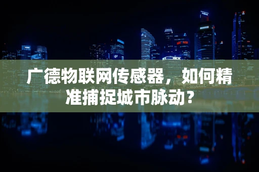 广德物联网传感器，如何精准捕捉城市脉动？