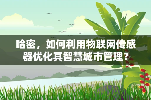 哈密，如何利用物联网传感器优化其智慧城市管理？