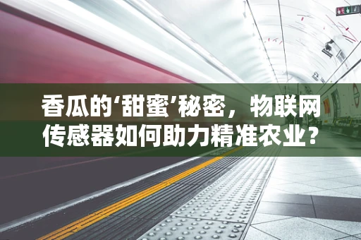 香瓜的‘甜蜜’秘密，物联网传感器如何助力精准农业？