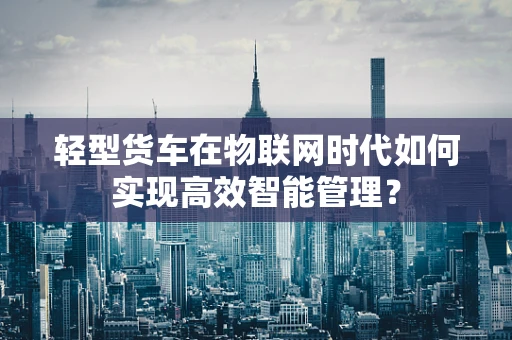 轻型货车在物联网时代如何实现高效智能管理？