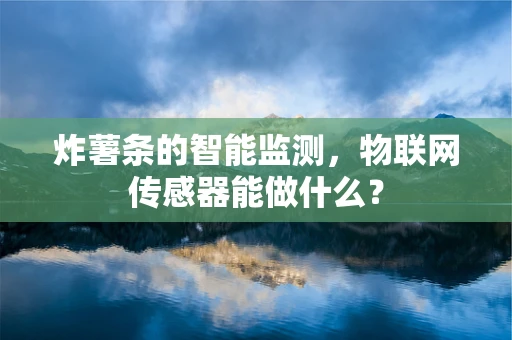 炸薯条的智能监测，物联网传感器能做什么？