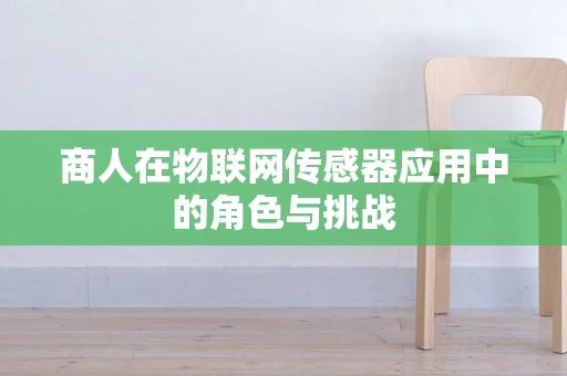 商人在物联网传感器应用中的角色与挑战