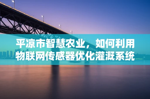 平凉市智慧农业，如何利用物联网传感器优化灌溉系统？