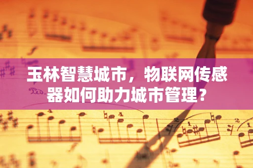 玉林智慧城市，物联网传感器如何助力城市管理？