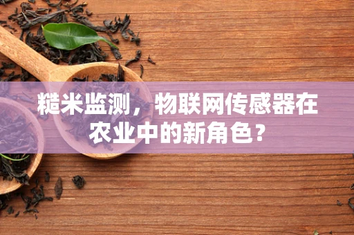 糙米监测，物联网传感器在农业中的新角色？