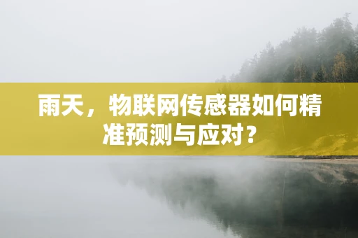 雨天，物联网传感器如何精准预测与应对？