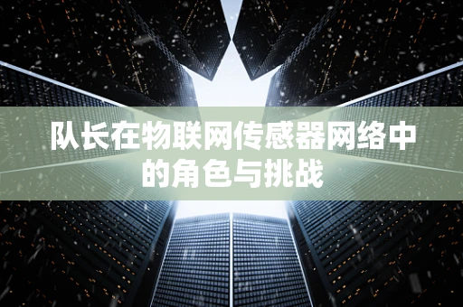 队长在物联网传感器网络中的角色与挑战