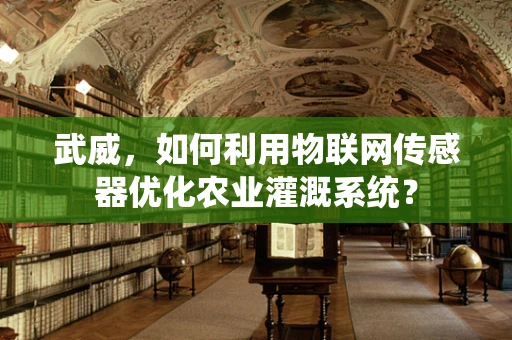 武威，如何利用物联网传感器优化农业灌溉系统？