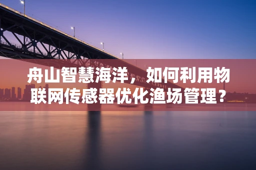 舟山智慧海洋，如何利用物联网传感器优化渔场管理？