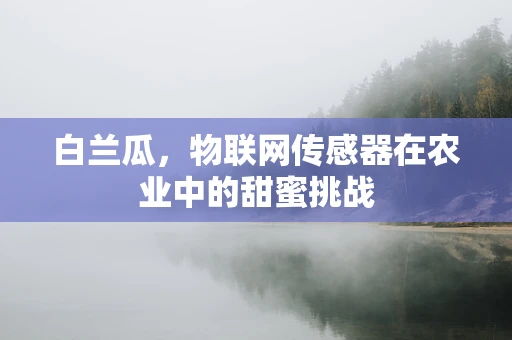 白兰瓜，物联网传感器在农业中的甜蜜挑战