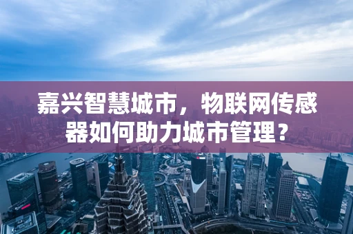 嘉兴智慧城市，物联网传感器如何助力城市管理？