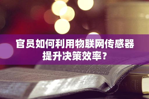 官员如何利用物联网传感器提升决策效率？