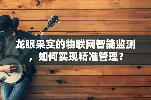 龙眼果实的物联网智能监测，如何实现精准管理？