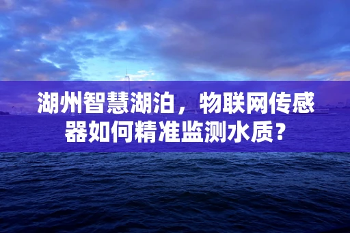 湖州智慧湖泊，物联网传感器如何精准监测水质？