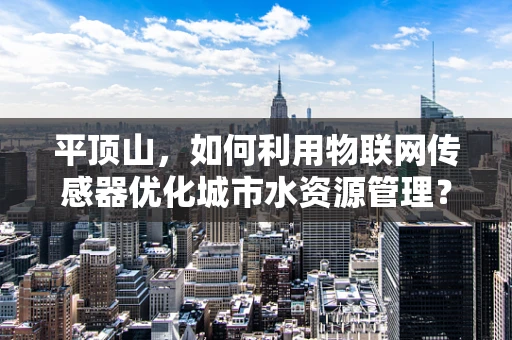 平顶山，如何利用物联网传感器优化城市水资源管理？